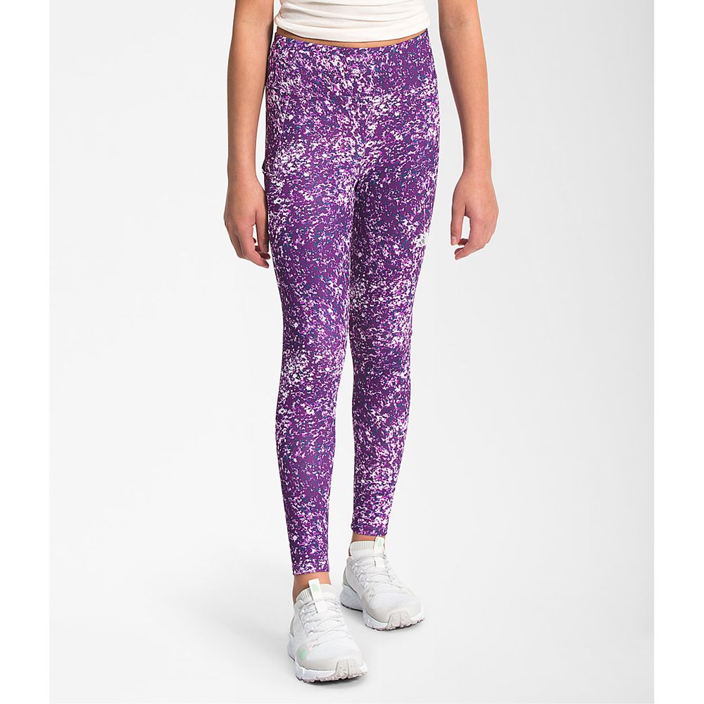 The North Face Leggings Girls Australia - The North Face Printed On Mountain Purple Mountain (HET-51